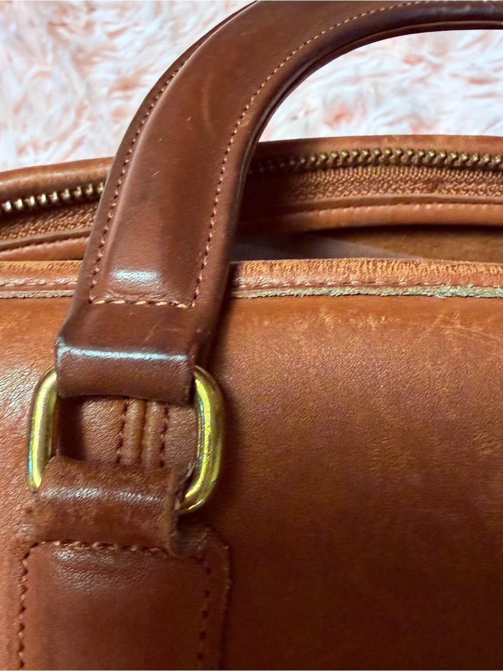 COACH VINTAGE UNISEX BAXTER TOTE/Briefcase purse or crossbody British Tan EUC - Picture 5 of 15